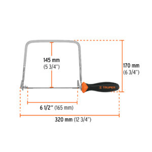 Arco calador con 5 seguetas de 6-1/2', TRUPER - Imagen 3