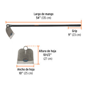 Azadón Centroamericano 3.0 lb, mango de fibra 54', TRUPER - Imagen 3