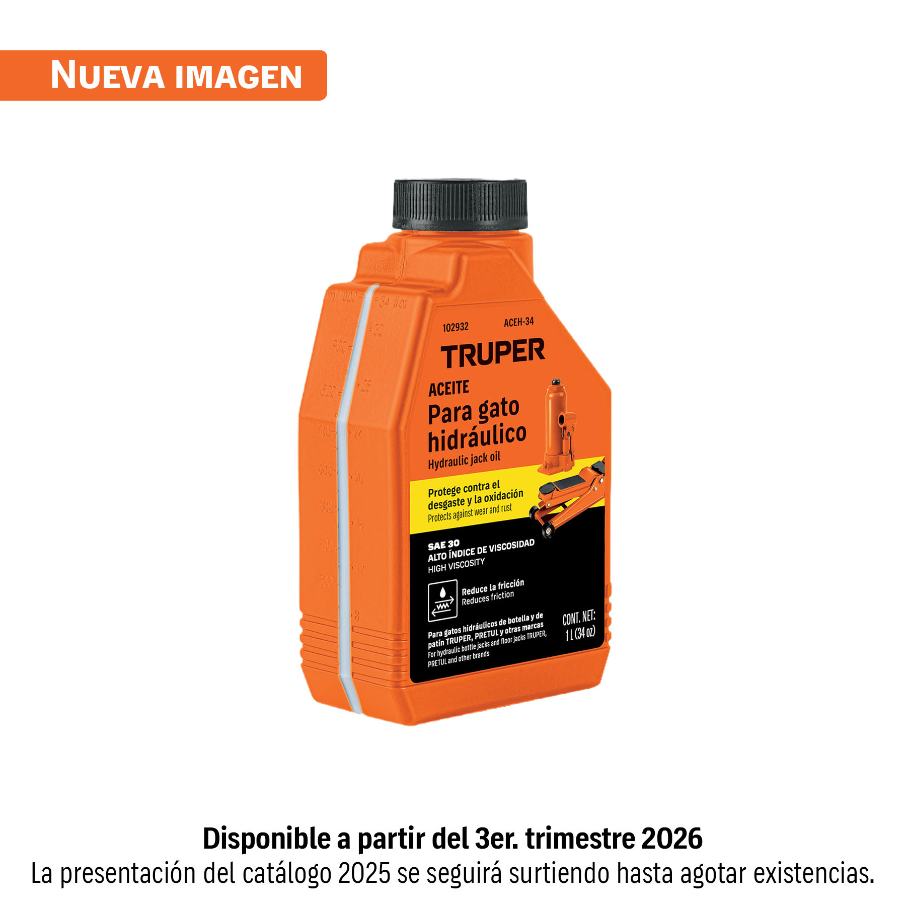 Aceite hidráulico para gatos, 1 Litro, TRUPER