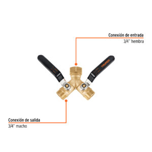Conector "Y" 3/4" cuerpo robusto con tuerca móvil p/manguera - Imagen 4