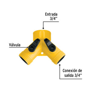 Alternative view of Conector 'Y' 3/4' plástico para manguera, PRETUL