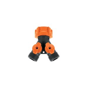Conector "Y" 3/4" plástico con tuerca móvil p/manguera