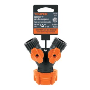 Conector "Y" 3/4" plástico con tuerca móvil p/manguera - Imagen 3