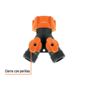 Alternative view of Conector "Y" 3/4" plástico con tuerca móvil p/manguera