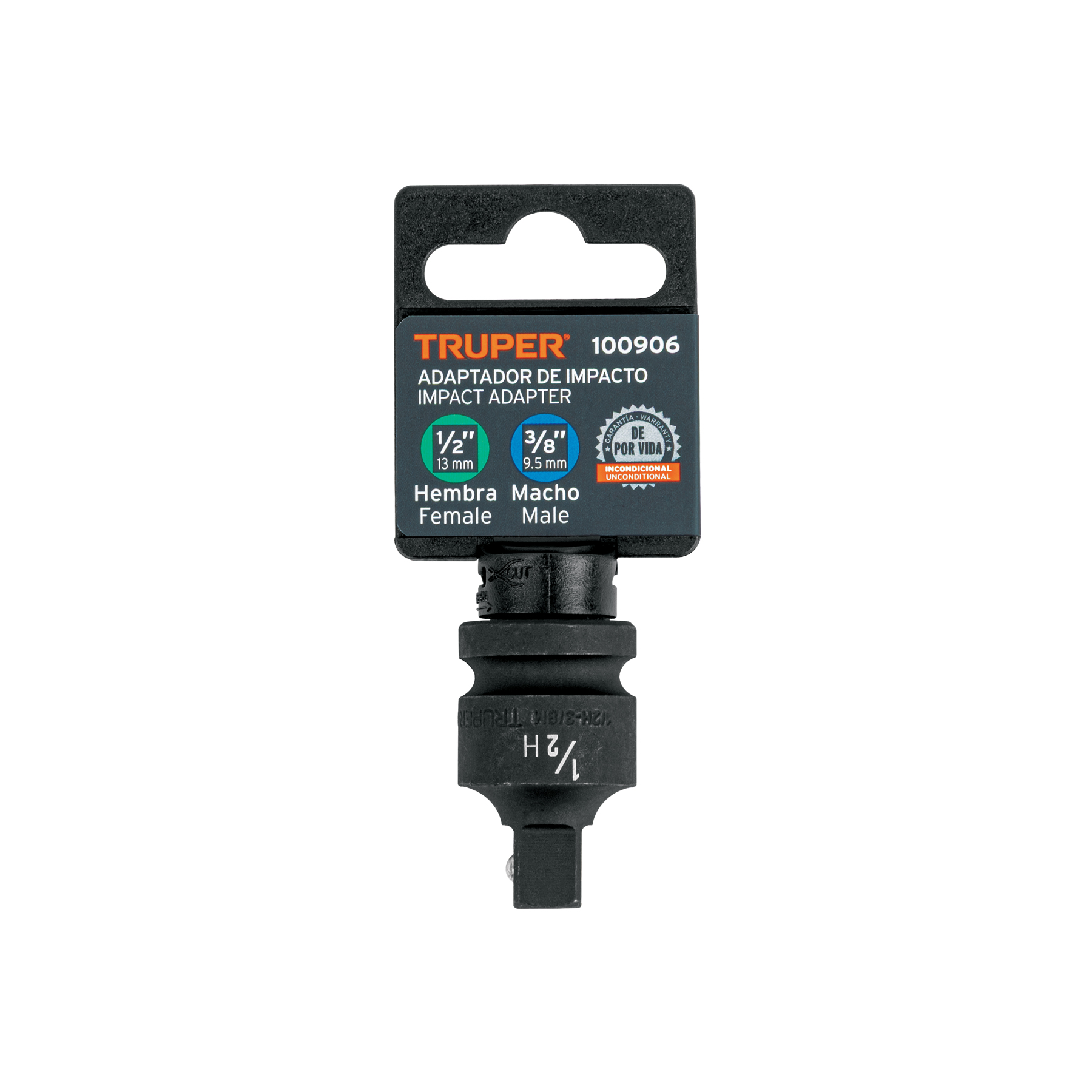 Adaptador de impacto 1/2' (H) x 3/8' (M), TRUPER - Imagen 4
