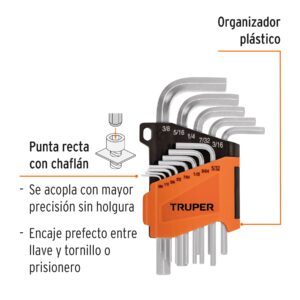 Juego de 13 llaves hexagonales std, con organizador, TRUPER - Imagen 2
