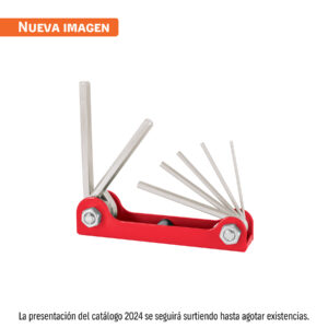 Juego de 7 llaves hexagonales std, tipo navaja, TRUPER