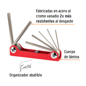 Alternative view of Juego de 7 llaves hexagonales std, tipo navaja, TRUPER