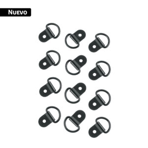 12 anclajes para amarre de carga, anillo en 'D' espesor 1/8'