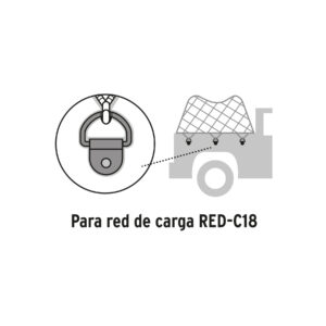 12 anclajes para amarre de carga, anillo en 'D' espesor 1/8' - Imagen 3