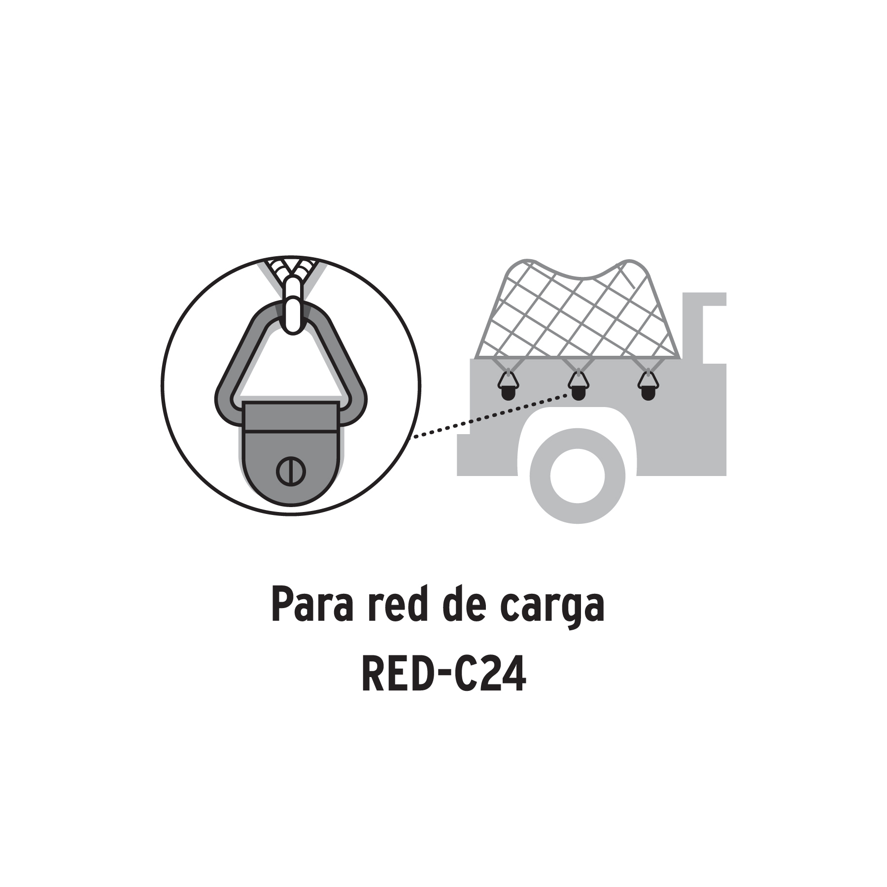 10 anclajes para amarre de carga, anillo en 'V' espesor 1/4' - Imagen 3