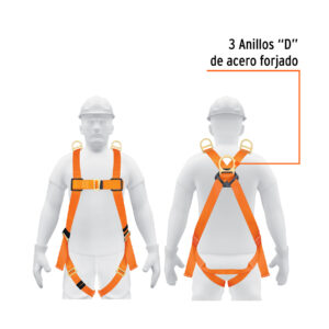 Alternative view of Arnés de cuerpo completo con 3 anillos, ANSI, TRUPER