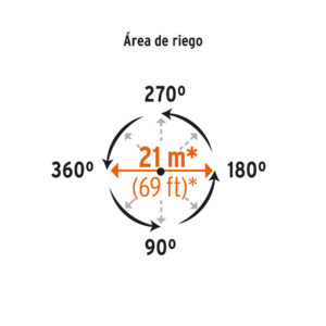 Aspersor metálico 11' dos vías, estaca metálica, TRUPER - Imagen 4