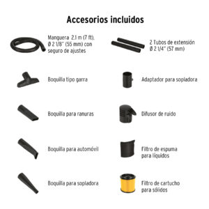 Aspiradora sólidos y líquidos, 12 gal, soplador desmontable - Imagen 3
