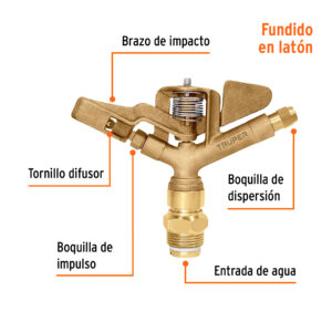 Alternative view of Aspersor agrícola de 1' fundido en latón, TRUPER