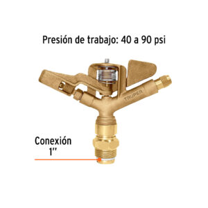 Aspersor agrícola de 1' fundido en latón, TRUPER - Imagen 3
