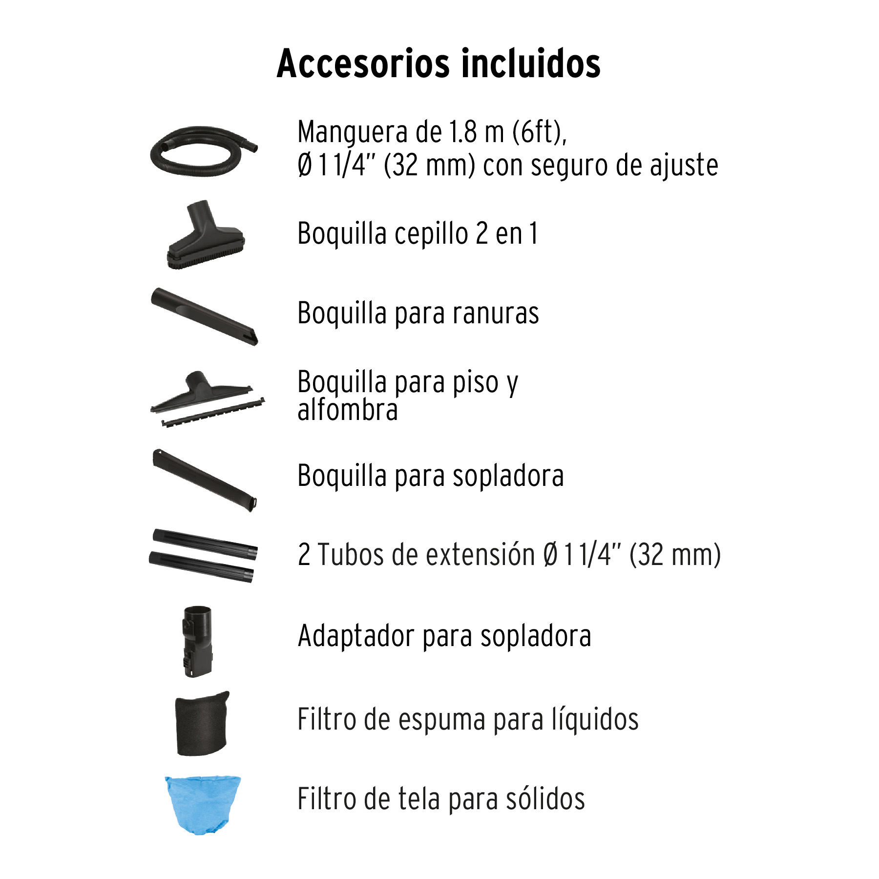 Aspiradora sólidos y líquidos, 5 gal, soplador desmontable - Imagen 2