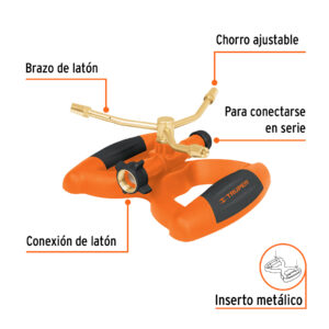 Alternative view of Aspersor metálico de 3 brazos con base plástica, TRUPER