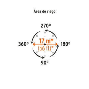 Aspersor plástico 11', una vía, estaca metálica, TRUPER - Imagen 4