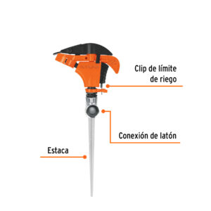 Alternative view of Aspersor plástico 11', una vía, estaca metálica, TRUPER