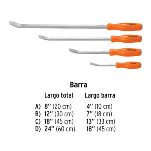 Juego con 4 barras de palanca, TRUPER - Imagen 3