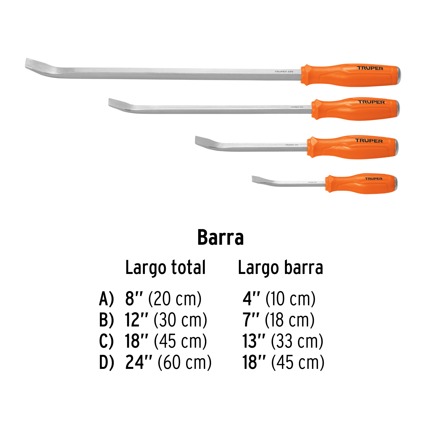 Juego con 4 barras de palanca, TRUPER - Imagen 3