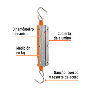 Alternative view of Báscula capacidad 100 kg romana de resorte, TRUPER
