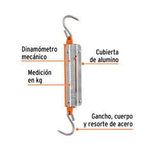 Alternative view of Báscula capacidad 50 kg romana de resorte, TRUPER