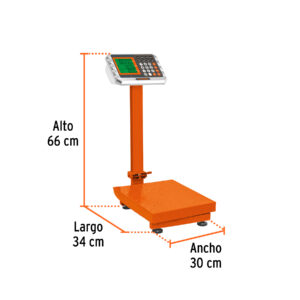 Báscula electrónica de plataforma p/mostrador, 80 kg, TRUPER - Imagen 3