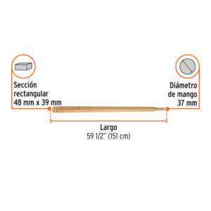 Alternative view of Bastidor de madera 39 x 48 mm para carretilla TP-8, TRUPER