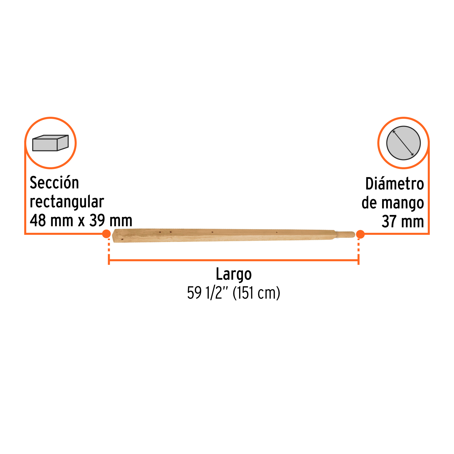 Bastidor de madera 39 x 48 mm para carretilla TP-8, TRUPER - Imagen 2