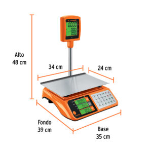 Báscula electrónica multifunciones con torreta 40 kg, TRUPER - Imagen 5