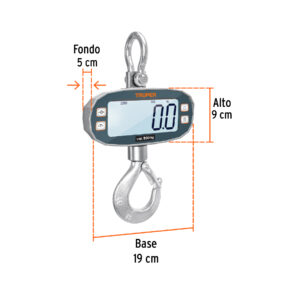 Báscula electrónica colgante, recargable, 500 kg, TRUPER - Imagen 3