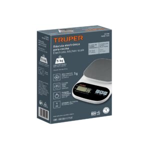 Báscula digital para cocina, plato de acero inox,5kg, TRUPER - Imagen 4