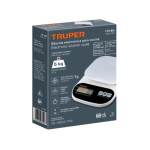 Báscula digital para cocina, plato de vidrio, 5 kg, TRUPER - Imagen 4