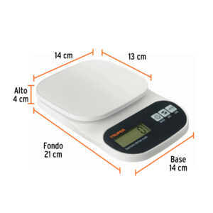 Báscula digital para cocina, plato de ABS, 5 kg, TRUPER - Imagen 3