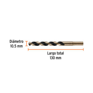Broca HSS 10.5 mm Trugold para metal, TRUPER EXPERT - Imagen 3