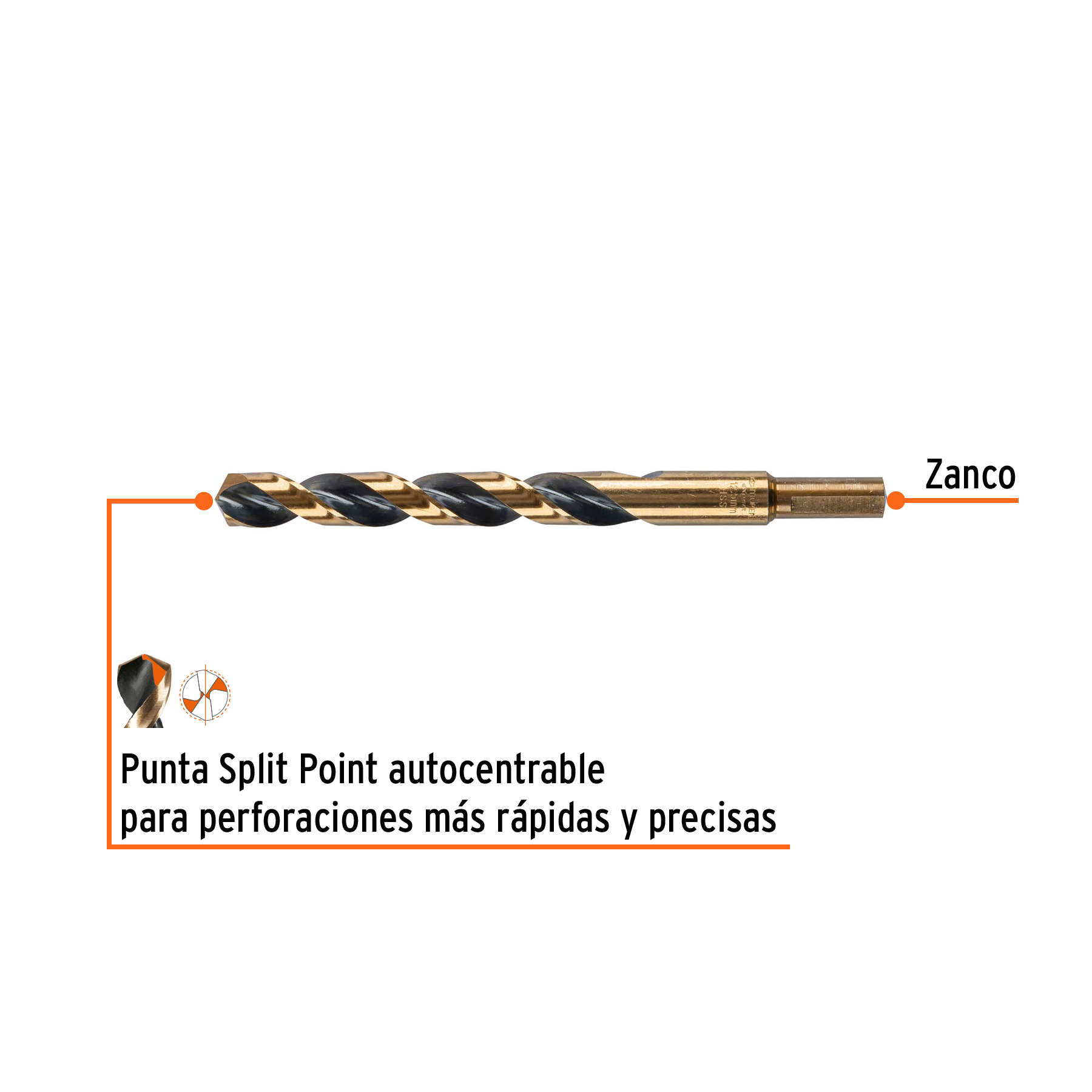 Broca HSS 12.5 mm Trugold para metal, TRUPER EXPERT - Imagen 2