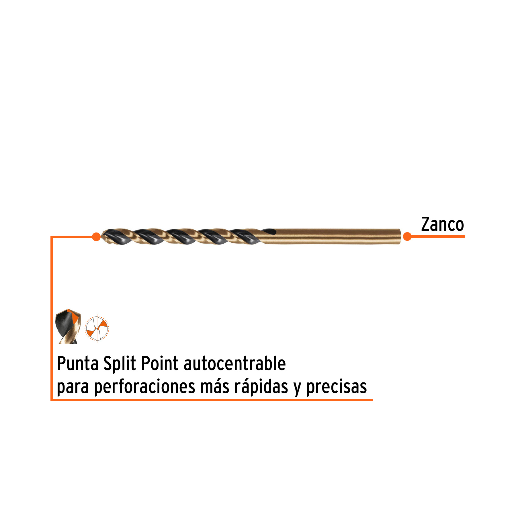 Broca HSS 4.0 mm Trugold para metal, TRUPER EXPERT - Imagen 2