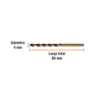 Broca HSS 4.0 mm Trugold para metal, TRUPER EXPERT - Imagen 3