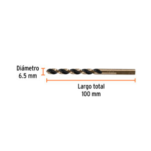 Broca HSS 6.5 mm Trugold para metal, TRUPER EXPERT - Imagen 3