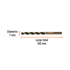 Broca HSS 7.0 mm Trugold para metal, TRUPER EXPERT - Imagen 3