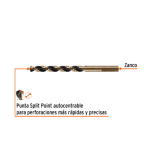Broca HSS 8.0 mm Trugold para metal, TRUPER EXPERT - Imagen 2