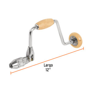 Berbiquí profesional 12' perilla de madera, TRUPER - Imagen 3