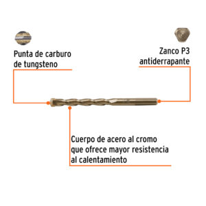 Alternative view of Broca para concreto 10 x 125 mm, TRUPER