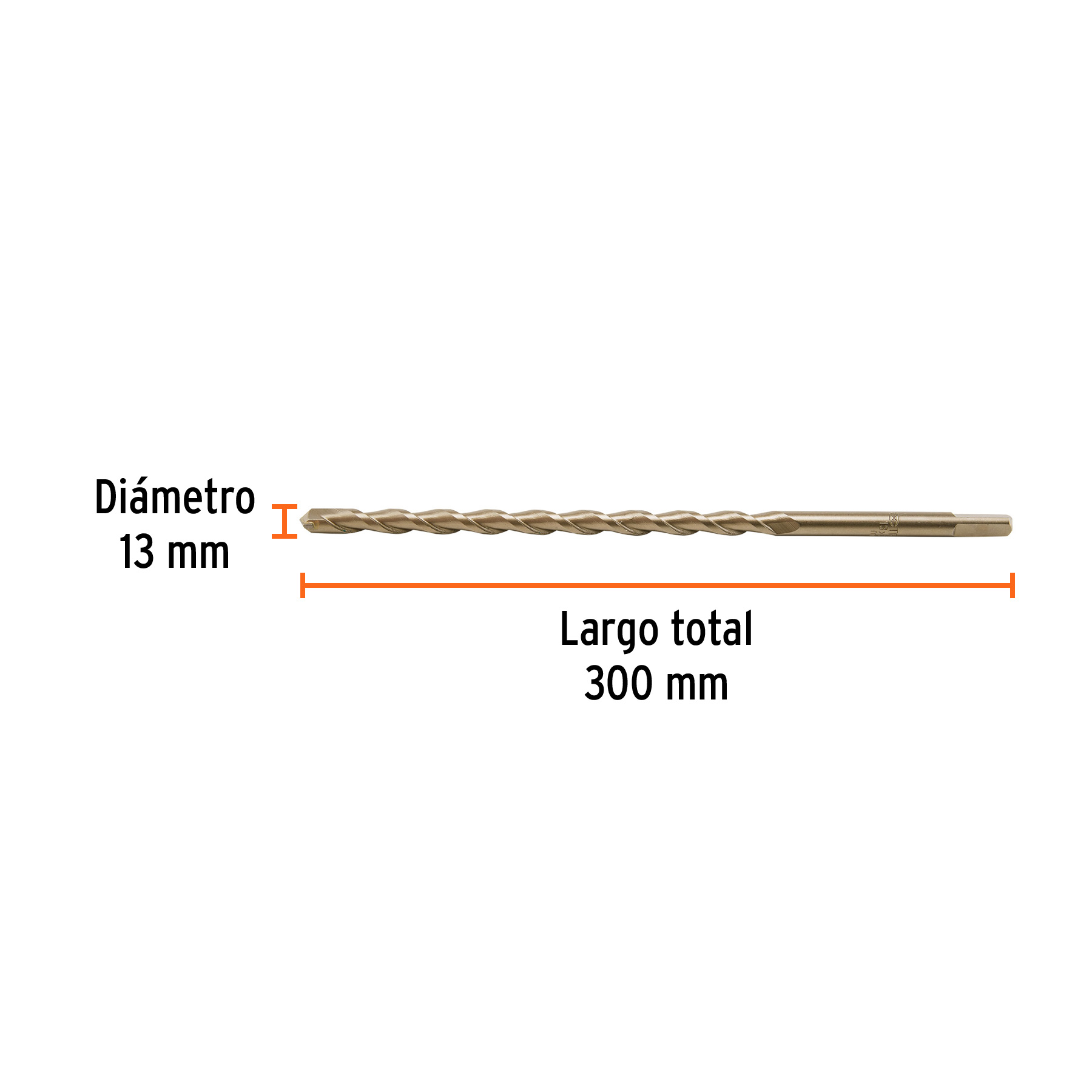 Broca para concreto 13 x 300 mm, TRUPER - Imagen 3