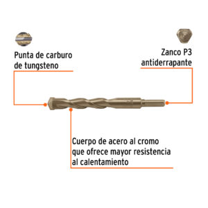 Alternative view of Broca para concreto 16 x 150 mm, TRUPER