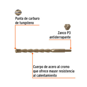 Alternative view of Broca para concreto 19 x 300 mm, TRUPER