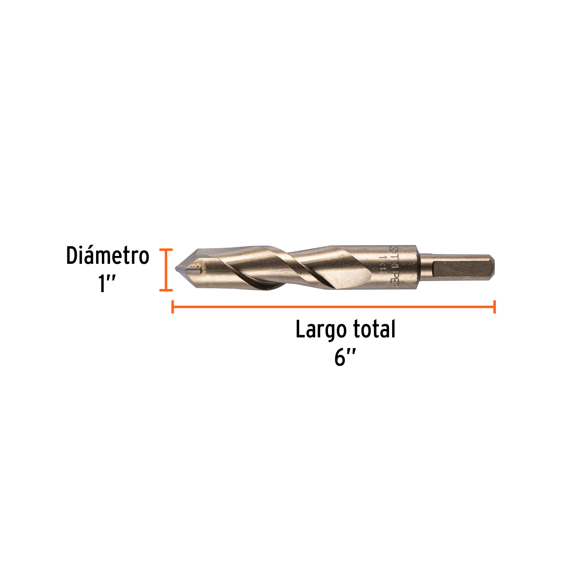 Broca para concreto de 1 x 6', TRUPER - Imagen 3