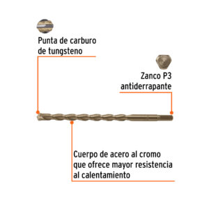 Alternative view of Broca para concreto 22 x 300 mm, TRUPER